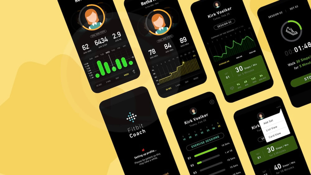 Fitbit Coach App Interface